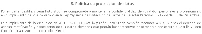 05 - Política de protección de datos