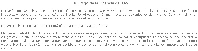 10 - Pago de la Licencia de Uso